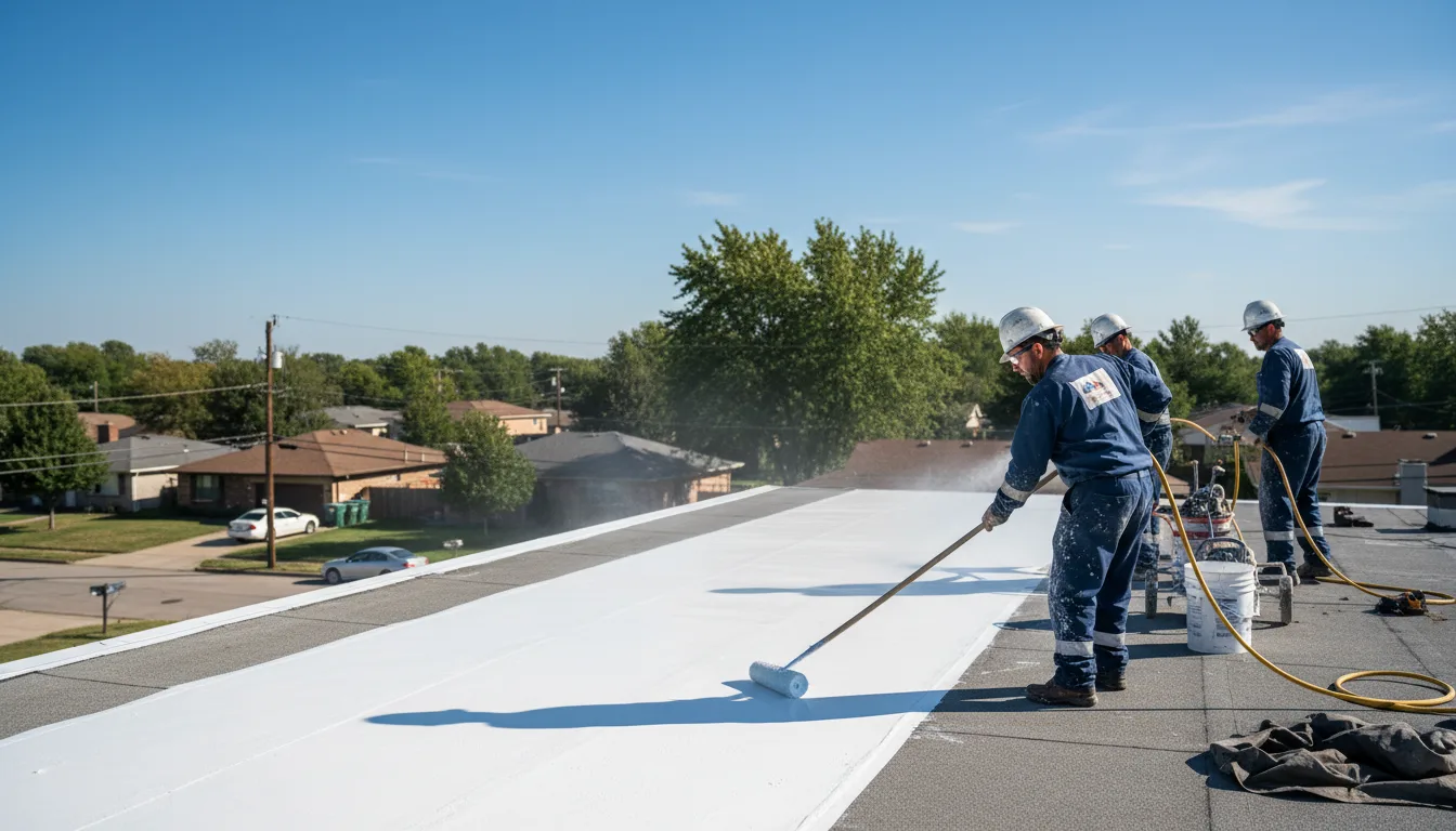 Commercial roof coating in Economy, IN near me